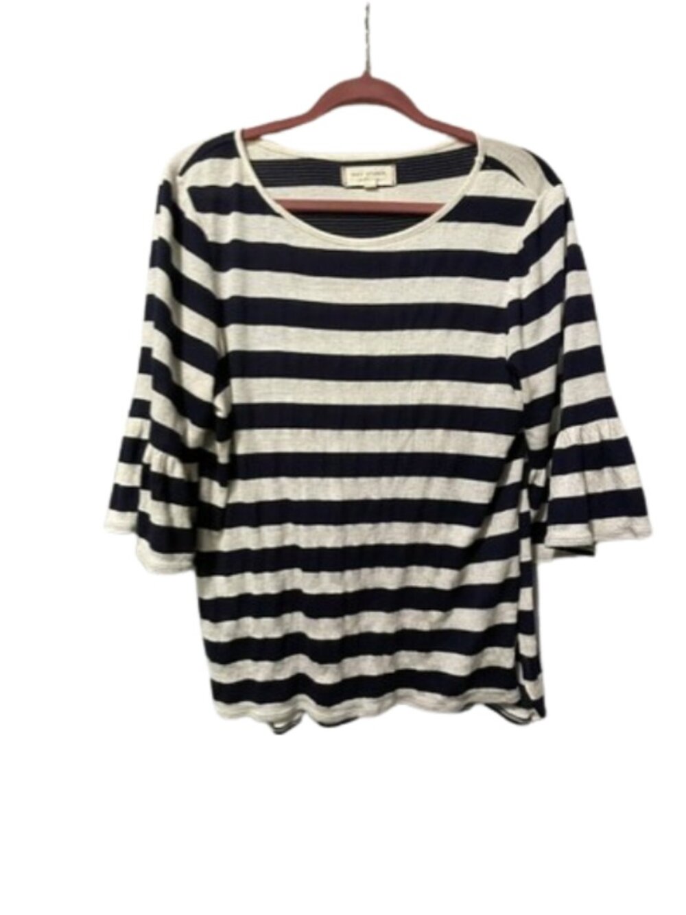 MAX STUDIO NAVY & WHITE TOP SIZE M